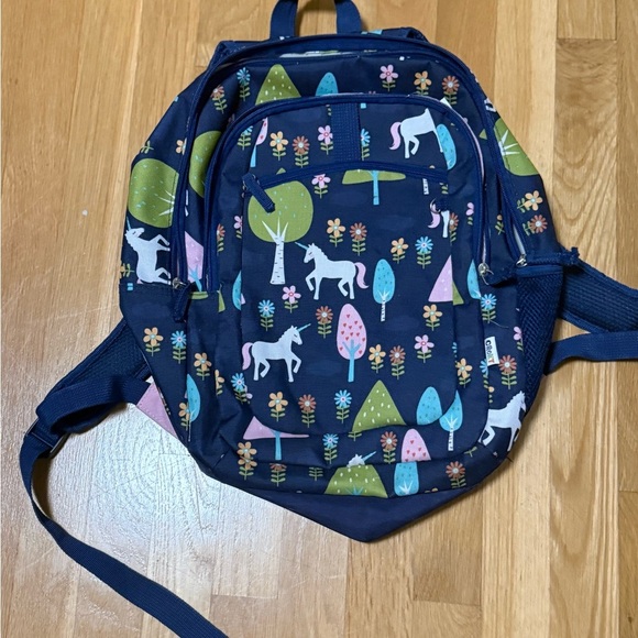 Unicorn Kids Backpack CROKT 16.5" Navy Background with Colorful UNICORN PATTERN - Picture 1 of 7